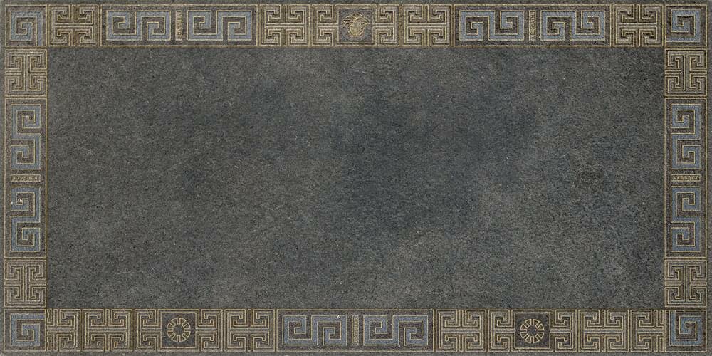 Керамогранит Versace Greek Cassettone Antracite Oro 40x80