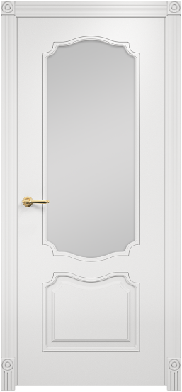 Дверь Оникс Венеция фрезерованное Цвет:эмаль белая мдф Остекление:Сатинат белый