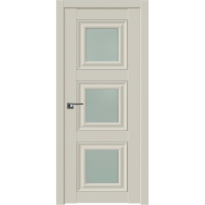 Дверь Межкомнатная деревянная, Профиль дорс 97U Магнолия сатинат - со стеклом