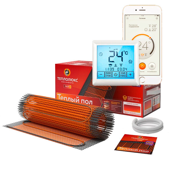 Электрический теплый пол Теплолюкс ProfiMat 180-5,0 900Вт + терморегулятор Теплолюкс MCS 350
