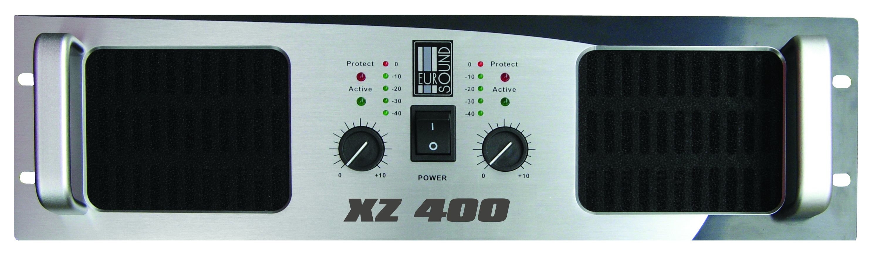 EUROSOUND XZ-400 Усилитель мощности, 2x600 Вт 2 Ом, 2x400 Вт 4 Ом, 2x250 Вт 8 Ом, 3U