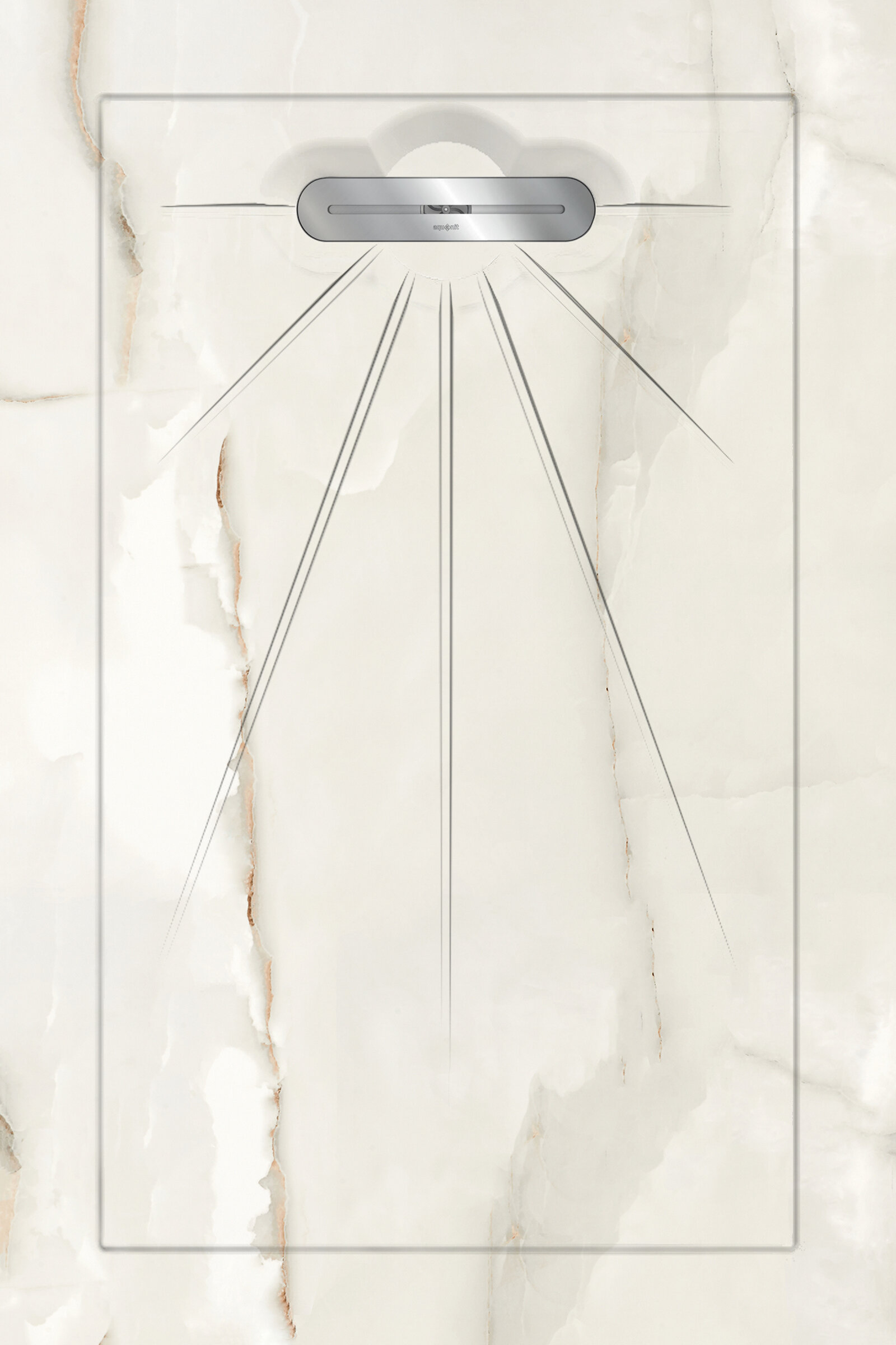 Душевые поддоны Aquanit Marble White Multi Linear Massive 90x135