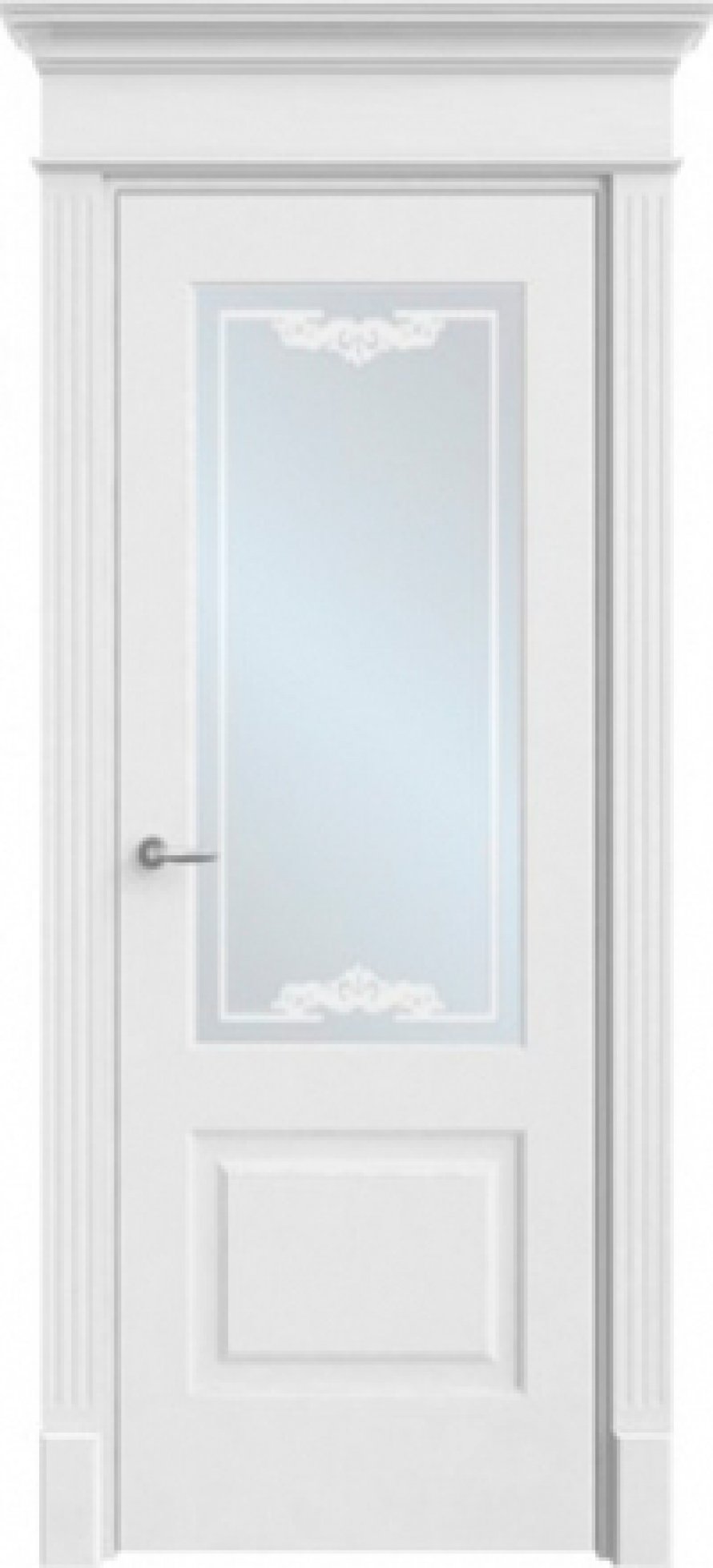 Межкомнатная дверь Офрам Прима-2 белая остекленная