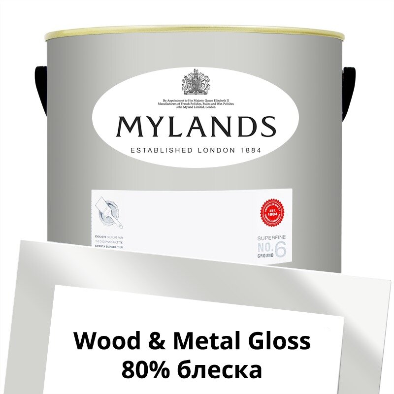 Английские Краски Mylands артикул WoodMetal Paint Gloss 5 л. №92 Sloane Square