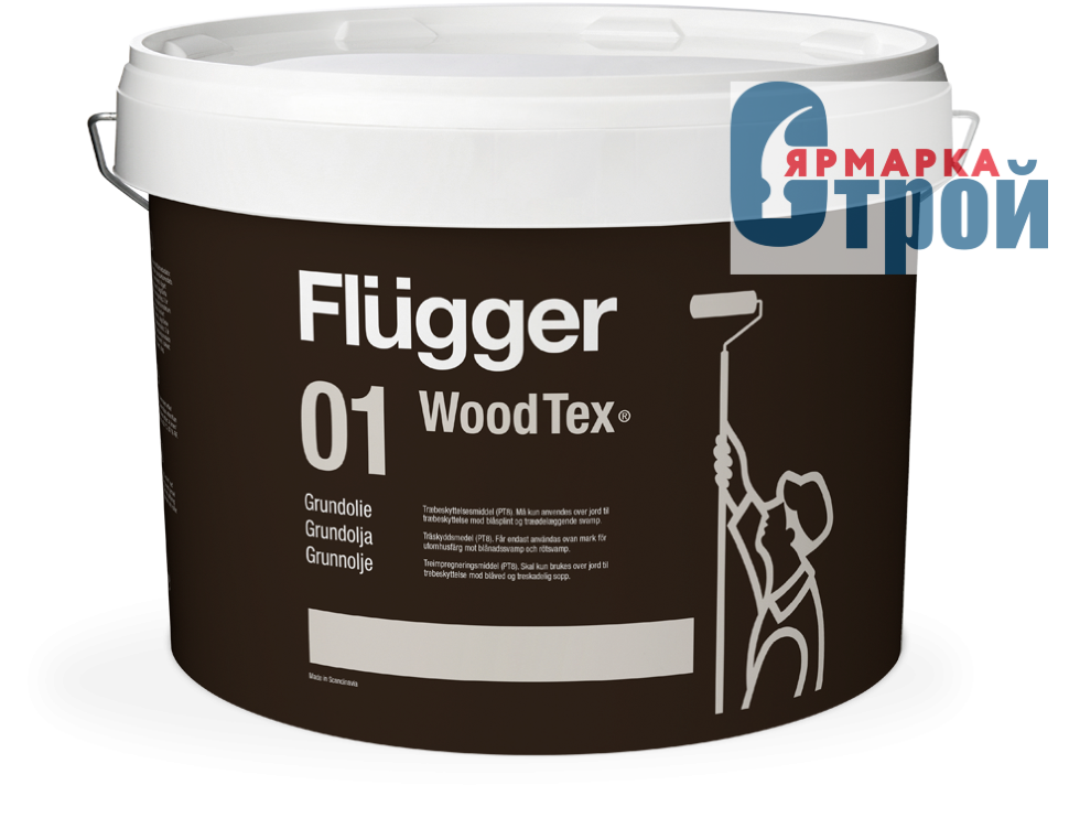 Flugger (Флюгер) 01 Wood Tex Oil Primer Грунтовочное бесцветное масло (10,0 л.)