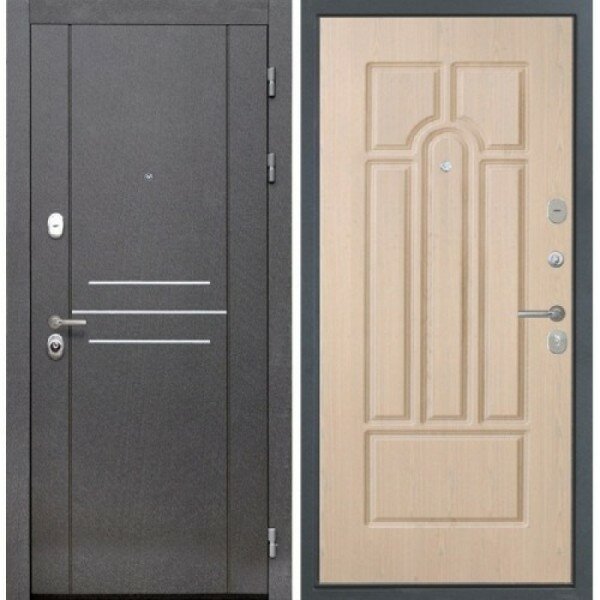 Двери Интекрон производства г. Йошкар-Ола Входная металлическая дверь интекрон сенатор лофт ФЛ-58 беленый ДУБ