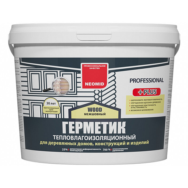 Герметик межшовный WOOD PROFESSIONAL PLUS NEOMID (неомид) 15 кг