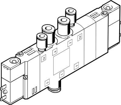 Распределитель с электроуправлением Festo CPE14-M1BH-5/3GS-QS-8