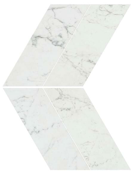 Мозаика Atlas Concorde Marvel Stone Carrara Pure Chevron Lappato 22.5x22.9