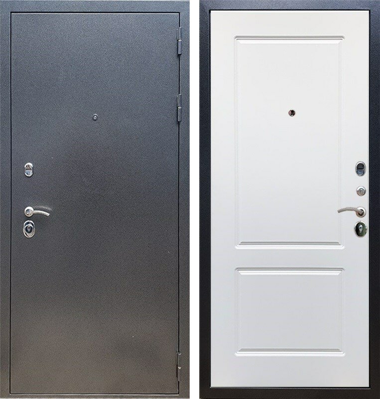 Входная стальная дверь Армада 11 ФЛ-117 (Антик серебро / Белый матовый)