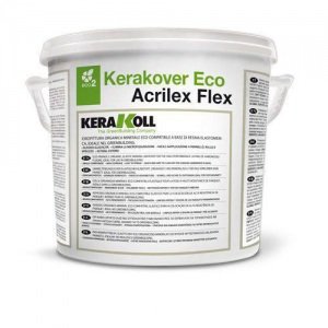 Краска Kerakoll Kerakover Eco Acrilex Flex на основе эластомерной смолы, органическая минеральная водная, цвет Белый, 14 л