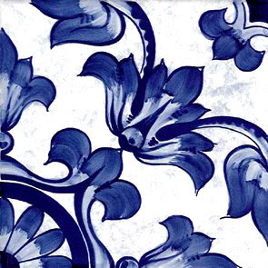 Майолика плитка Giovanni De Maio Ceramica Artistica Vietrese Anacapri Blu Spugnato Decori ( м2)