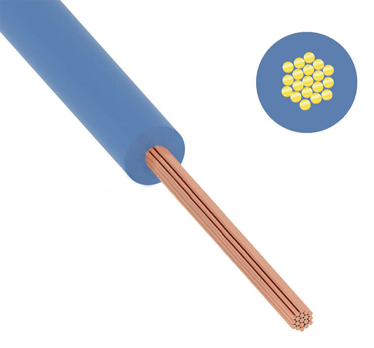 Провод монтажный UNIFLEX H07V-K 1x16 мм² синяя ПВХ изоляция (100 м) {cabH07V-K-1x16-b100-dbl} (100 м.)