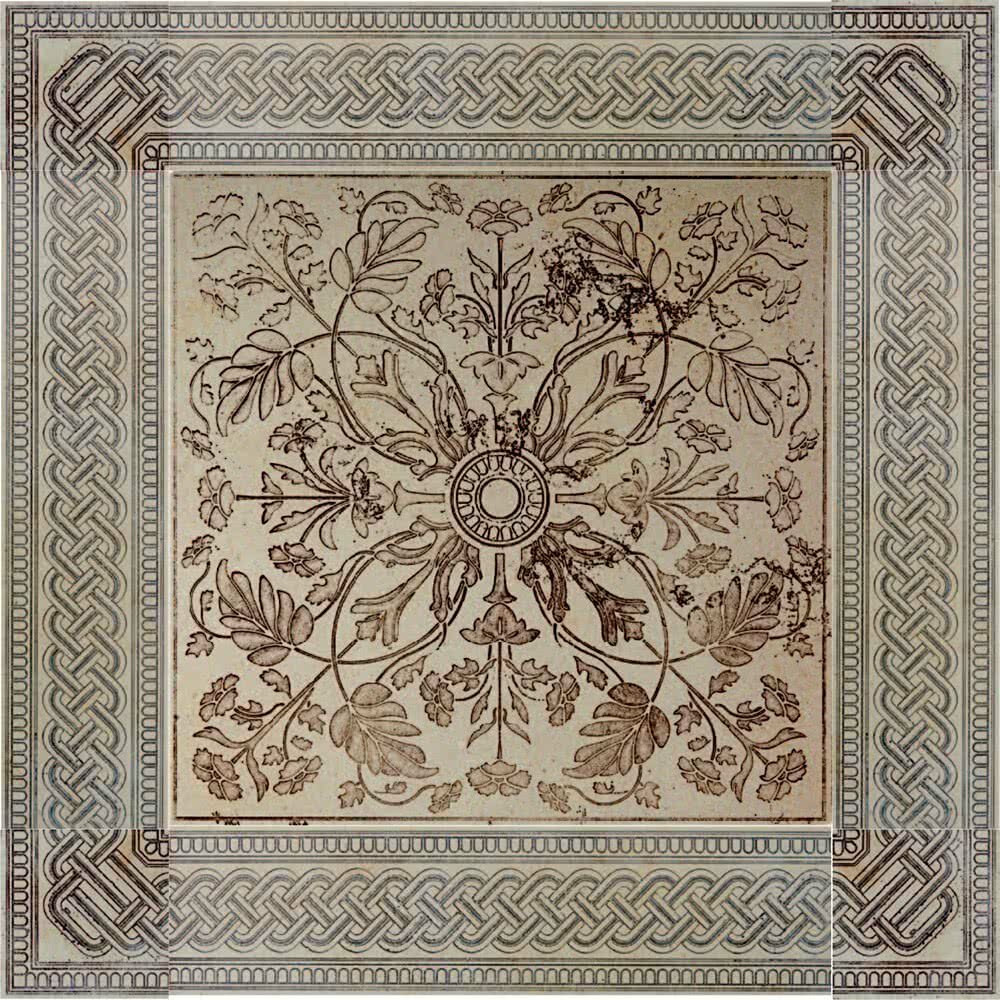 Плитка из натурального камня Lithos Mosaico Deco CattedraleC600TR-Seppia ( шт)