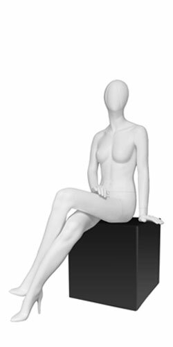 Манекен женский сидячий белый матовый Vita Type 11F-01M