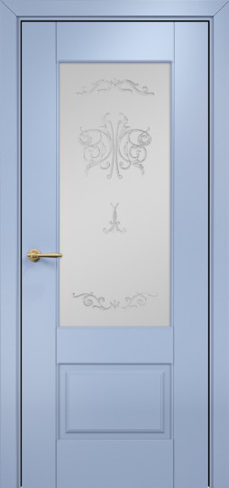 Оникс / Фортрез Межкомнатная дверь фрезерованная Марсель Цвет: голубая эмаль