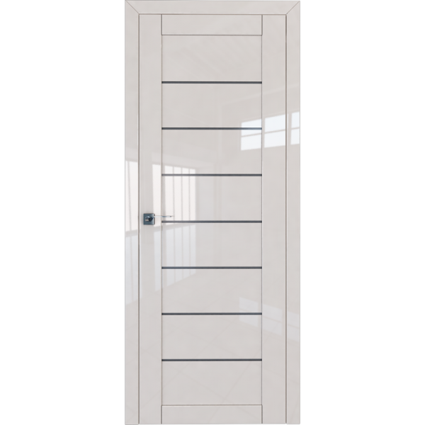 Дверь глянцевая Profil Doors 71L Магнолия люкс со стеклом графит