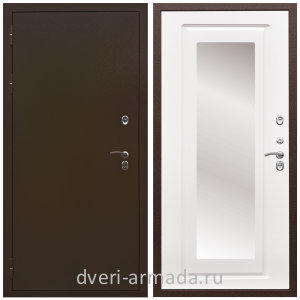 Входные двери для квартир Дверь входная уличная в дом Армада Термо 3K Молоток коричневый/ МДФ 16 мм ФЛЗ-120 Ясень белый