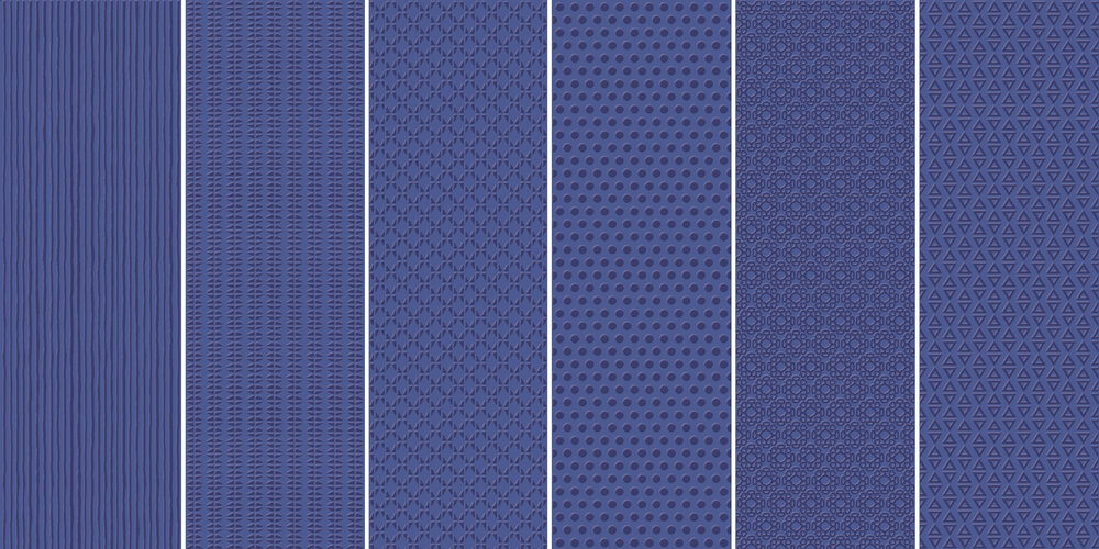 Плитка керамогранит Unica Vibration Vibration Dark Blue (6 patterns) ( м2)