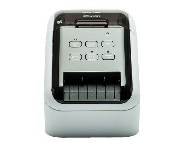 Принтер этикеток QL-810W с USB, Wi-Fi и AirPrint. Печать черного и красного текста. Печатает наклейки шириной до 62 мм