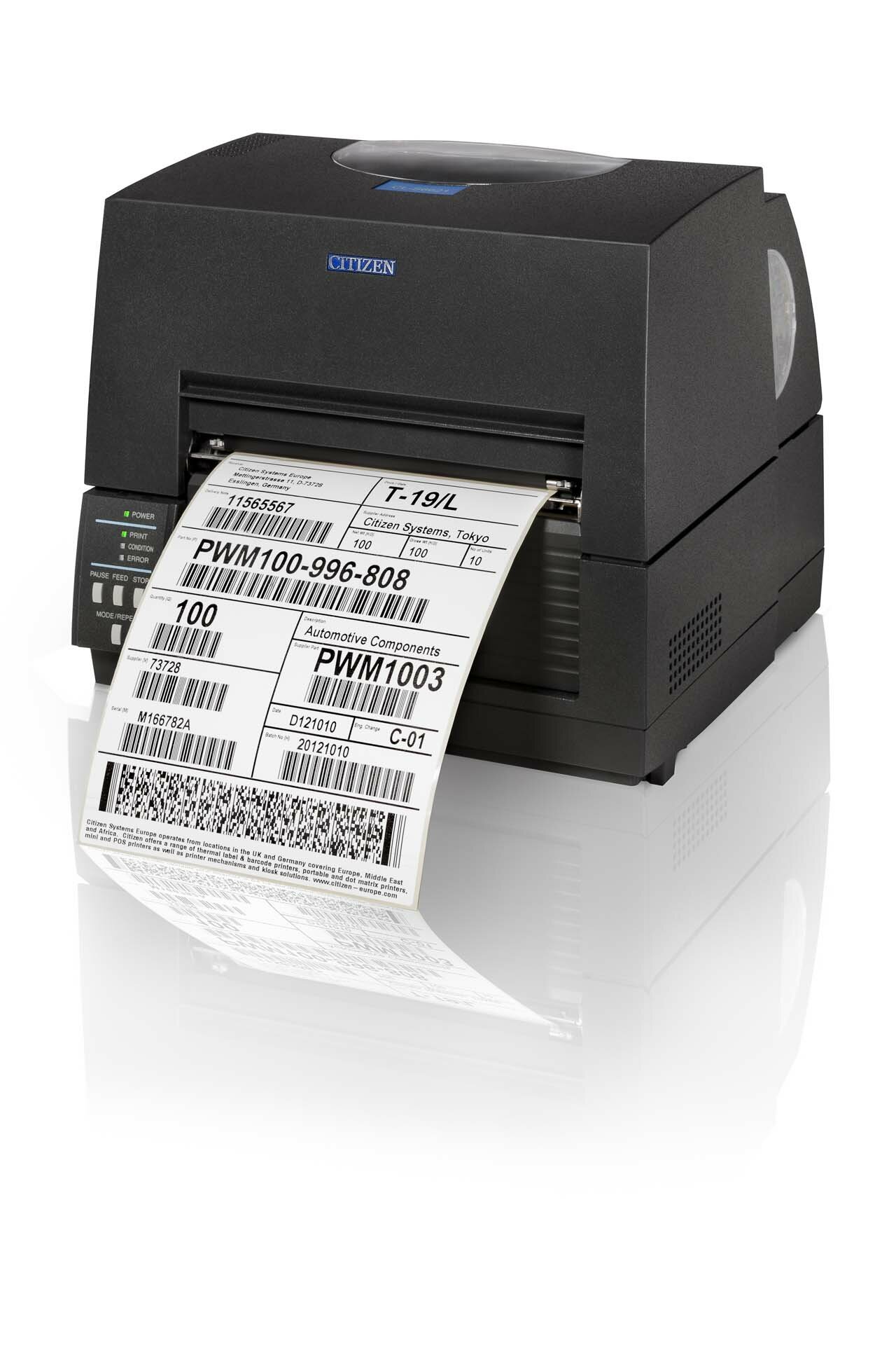 Термотрансферный принтер Citizen CL-S6621, 203 dpi, 168 мм, RS232, USB (1000836)