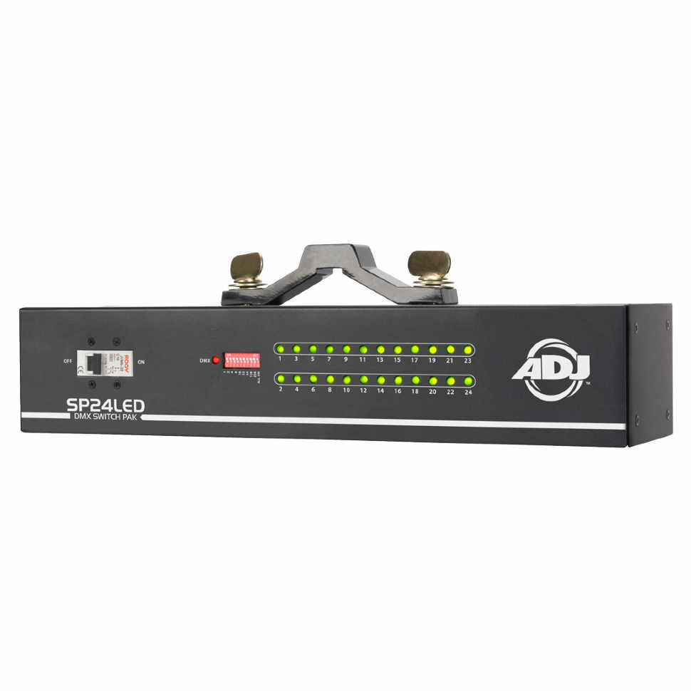 American Dj SP24LED 24-канальный блок переключателей с входами/выходами DMX, Независимое включение/в