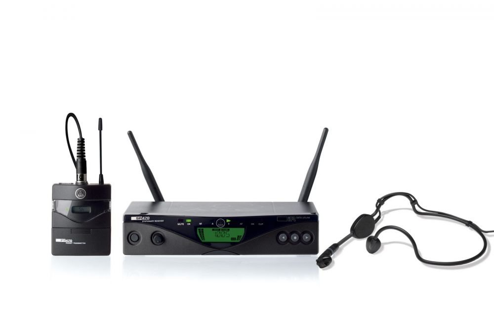 AKG WMS470 SPORTS SET BD7 радиосистема с приёмником SR470 и портативным передатчиком+микрофон с оголовьем C544L (500.1 – 530.5 MHz)