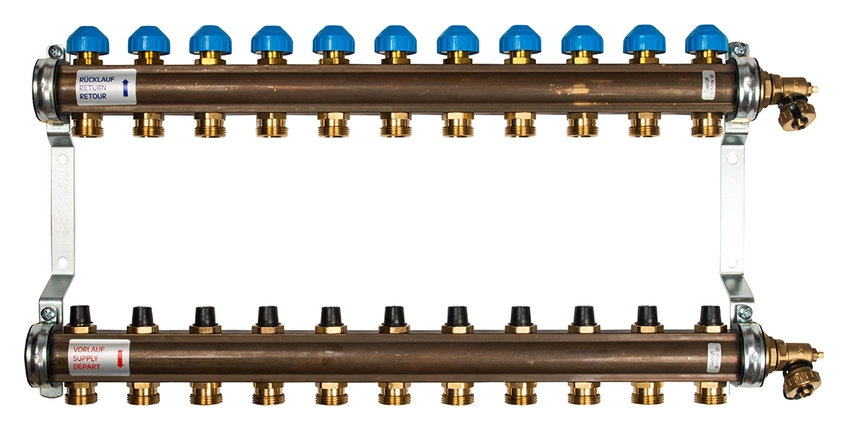 Коллектор Watts HKV-11 на 11 контуров, для теплых полов 10004190