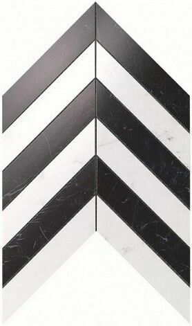 Керамическая плитка Atlas Concorde (Атлас Конкорд Италия) Marvel Chevron Cold Wall 25х30.5 Marvel Stone Wall 9SCL