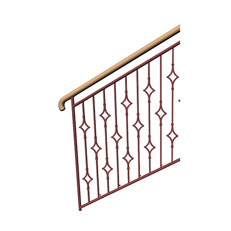 Перила в кованом стиле стальные окрашены № 33.6