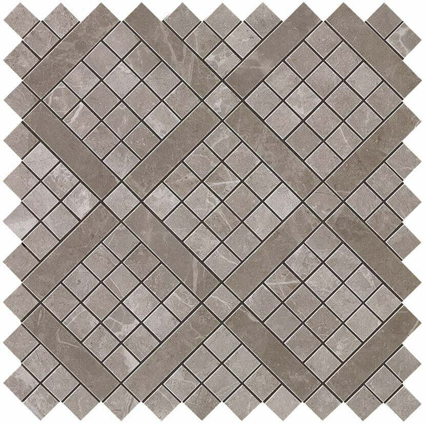 Atlas Concorde Marvel Pro Grey Fleury Diagonal Mosaic 30.5x30.5 Настенная плитка