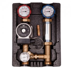 Насосная группа ICMA R002 - 1quot;1/2 x 3/4quot; (ВР/НР, насос Grundfos UPS 25/65, подключение слева)