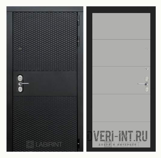 Входная дверь LABIRINT BLACK 13 - Грей софт