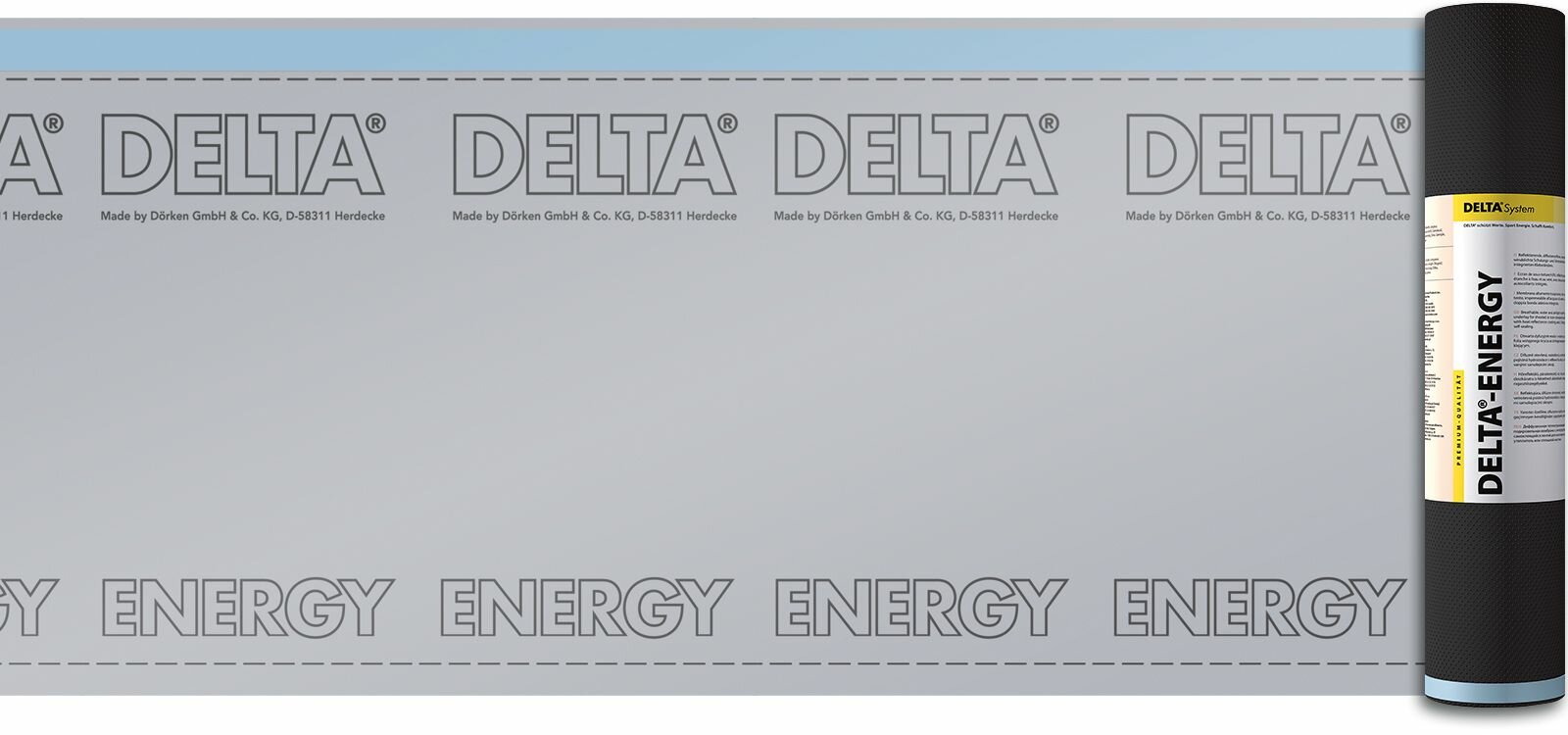 Диффузионная мембрана с теплоотражающим покрытием из алюминия Delta Energy, 1,5 х 50(75) м