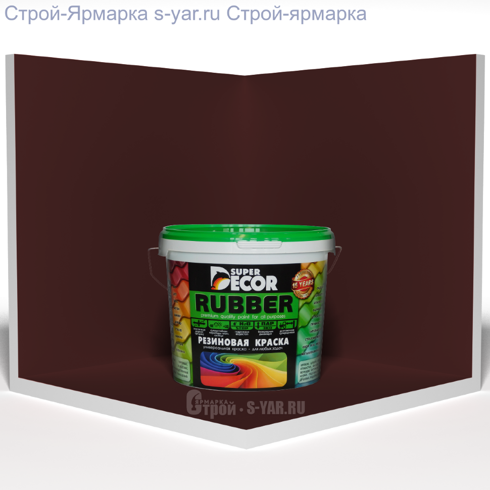 Резиновая краска Super Decor цвет №6 quot;Арабикаquot; (40 кг)
