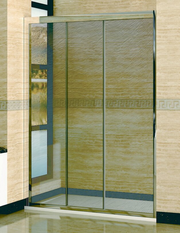 Душевая дверь в нишу RGW Classic CL-11 (1510-1560)х1850, профиль хром, стекло шиншилла 04091150-51