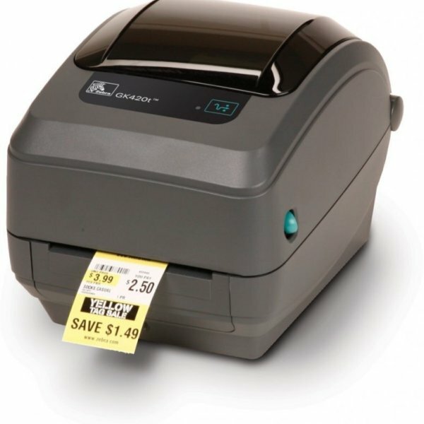Принтер печати этикеток Zebra GK420t, термотрансферный принтер, 203 dpi, RS232, USB, темно-серый GK42-102520-000