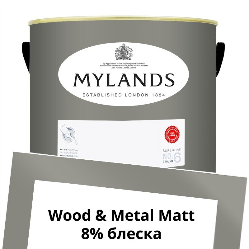 Английские Краски Mylands артикул WoodMetal Paint Matt 5 л. №106 Archway House