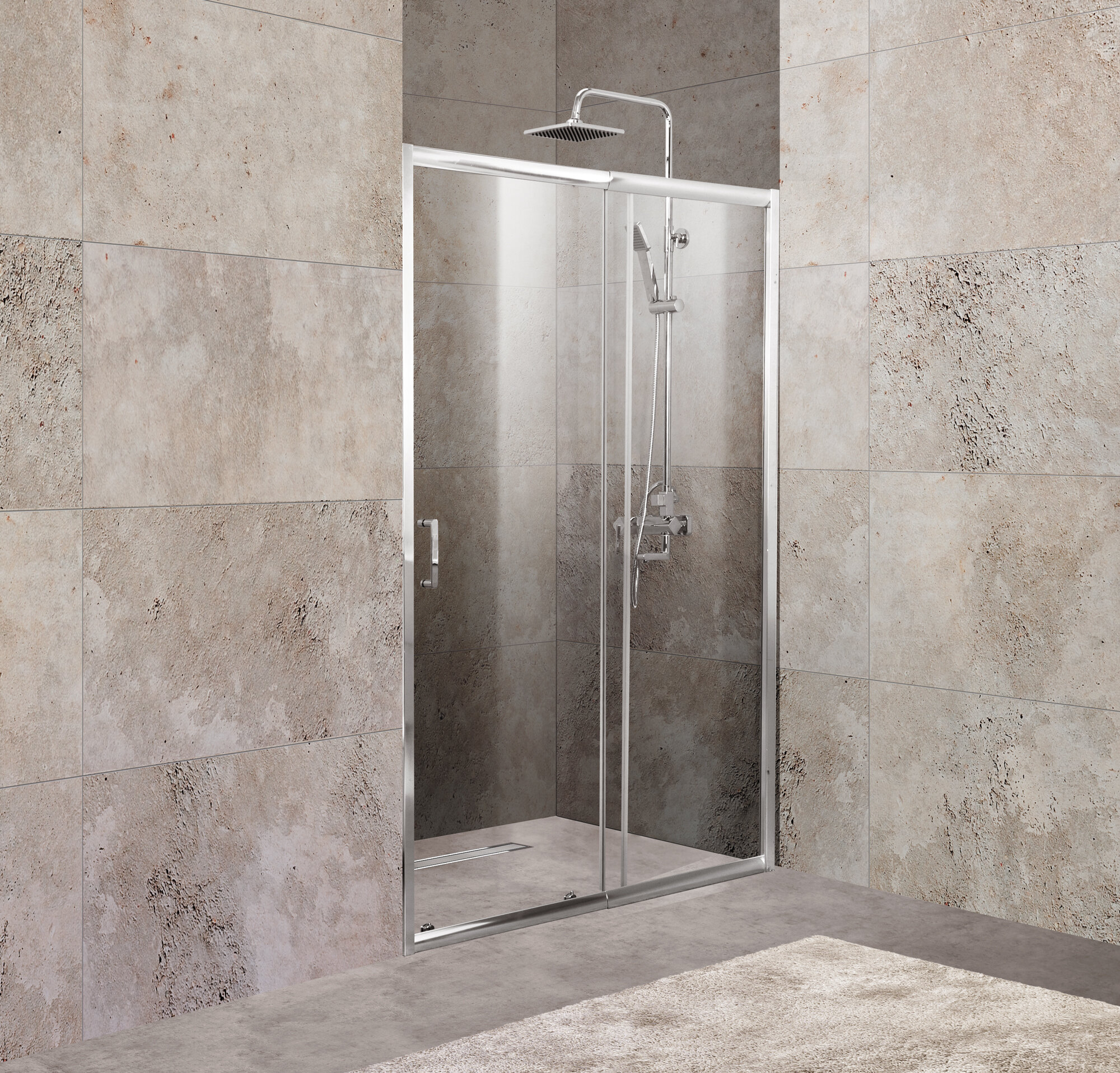 Дверь в проем BelBagno UNIQUE-BF-1-120/135-C-Cr