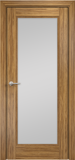 Дверь Оникс модель Италия 1 Цвет:Зебрано Остекление:Сатинат белый