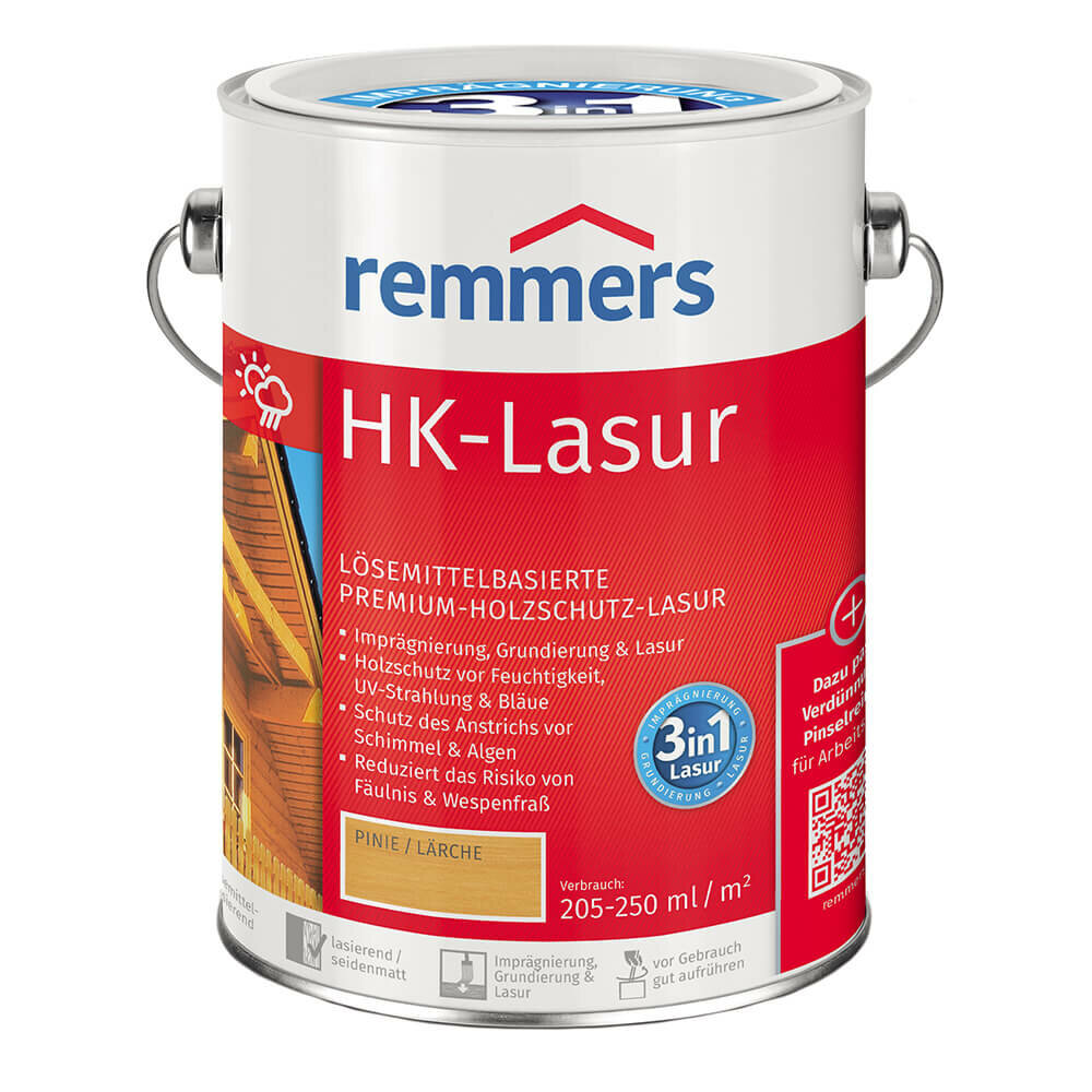 Remmers HK-Lasur Лазурь 3в1 для древесины (10 л 2265 Grey Protect: Серый графит / Graphitgrau )