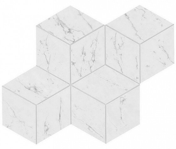 Мозаика Керамогранит ATLAS CONCORDE MARVEL STONE Carrara Pure Mosaico Esagono Lappato 30х35 (м2)