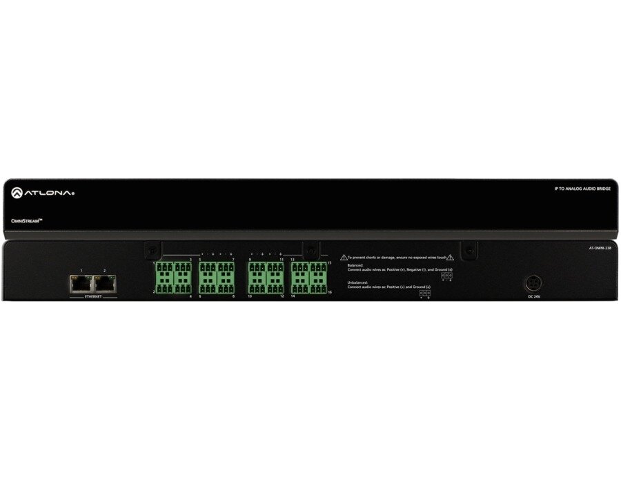 ATLONA AT-OMNI-238 аудиомост IP в аналоговый сигнал OmniStream, 8 стереопар