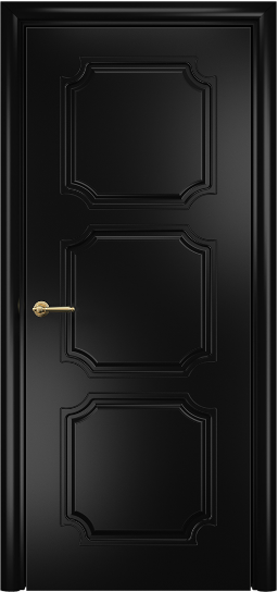 Дверь Оникс Валенсия фрезерованное Цвет:Эмаль черная МДФ Остекление:Без стекла