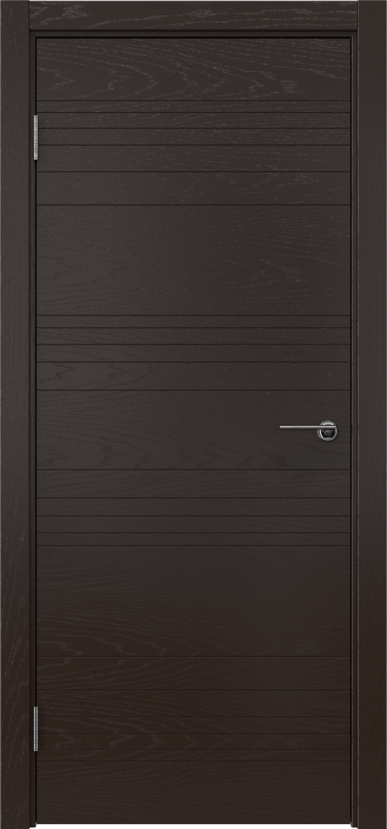 Комплект двери с коробкой ZM013 (шпон ясень темный, глухая)