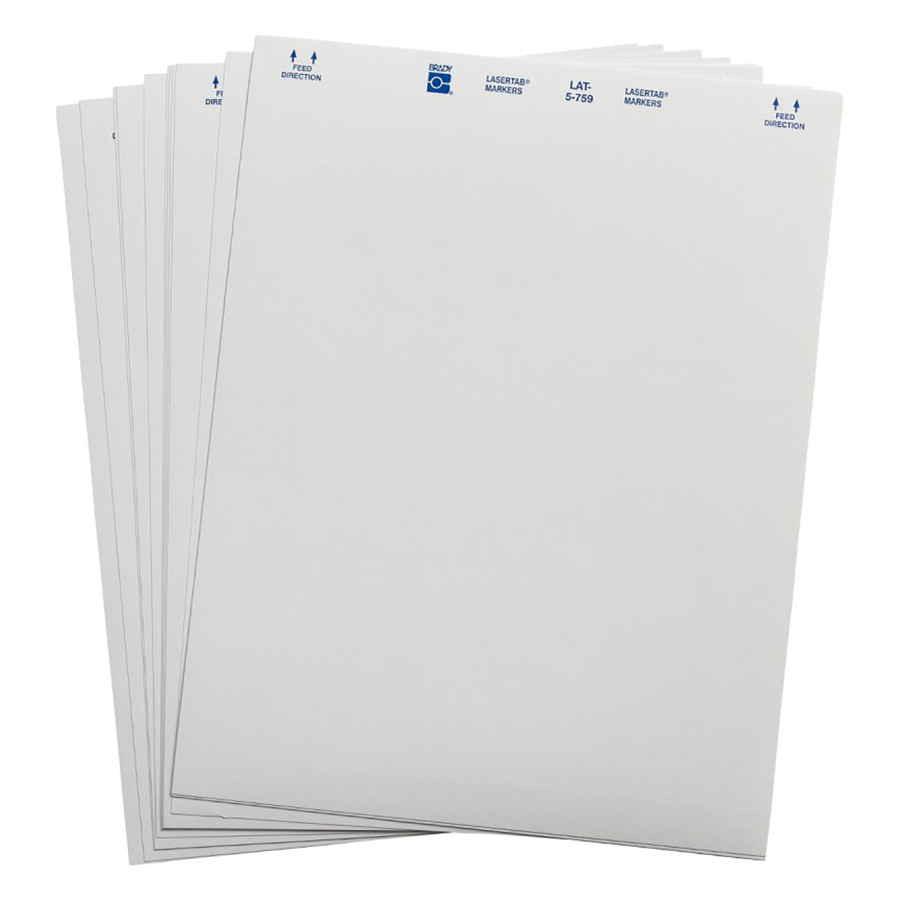Бумажные этикетки Brady LAT-5-759-10 на листах А4, 20.32 х 12.7 мм, белые {brd29752}