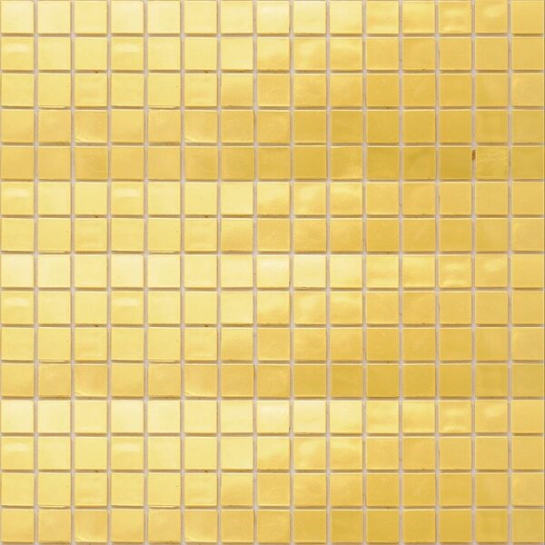 Мозаика микс стеклянная и металлическая Alma GM01 формованное желтое золото, золото, глянцевая,32.7x32.7