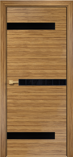 Дверь Оникс модель Силуэт Цвет:Зебрано Остекление:лакобель RAL 9005