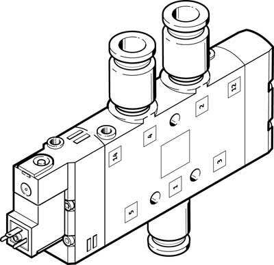 Распределитель с электроуправлением Festo CPE24-M1H-5L-QS-10