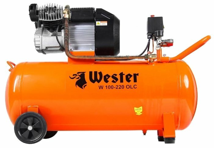 Компрессор масляный Wester W 100-220 OLC, 100 л, 2.2 кВт